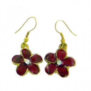 Boucles d'oreille Meena Fleur pourpre