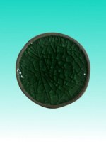 Support céramique rond vert 10 cm 