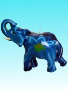 Bougie éléphant bleu 