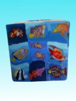 Bougie cube poissons tropicaux 