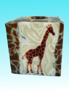 Bougie cube Girafe 