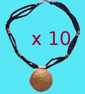 Lot de 10 Collier soleil de Kibera