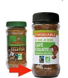 Café soluble Equateur 85 g Ethiquable