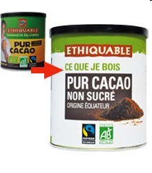 cacao instantané ethiquable
