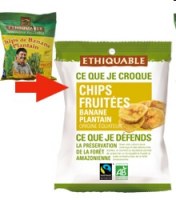 Chips banane salées Ethiquable 85 gr