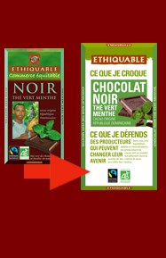 Chocolat  Noir thé vert Menthe Ethiquable