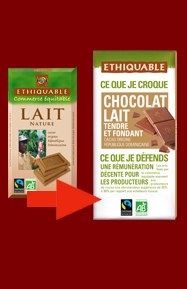 chocolat lait tendre 250 gr ethiquable