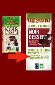 Chocolat ETHIQUABLE noir dessert 200 gr