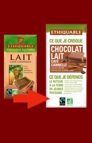 Chocolat lait café cannelle bio 100 gr