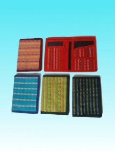 Porte-cartes en coton -coloris divers