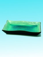 Plateau céramique turquoise