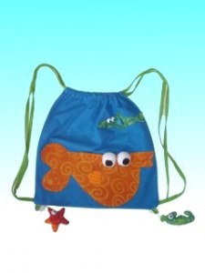 Sac à dos goûter Aqu'Happy bleu poisson orange