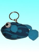 Porte cles poisson bleu