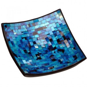 glass mozaïc tray blue lagoon