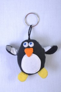 porte clés pingouin en coton