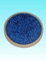 Support céramique rond bleu foncé 10 cm