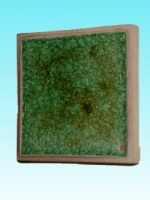 Support céramique carré vert 12 cm