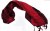 Etole 100% coton rouge rayures noires 180 x 40 cm
