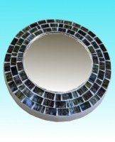 Miroir rond 15 cm dark