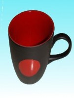 Mug haute ronde rouge et noire