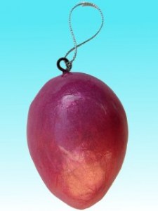 Boule de noel oeuf en capiz rose
