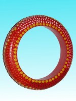 Bracelet rouge bois albizia PM épaisseur 1.5 D=6.5 