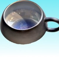 Tasse à déjeuner bleue 13 cm diam 7cm h