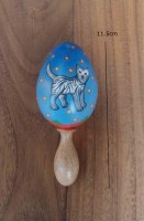 WOODEN MAHOGANY EGG SHACKER  CAT