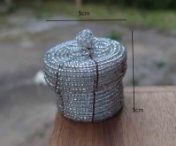 BEADS RING BOX SILVER