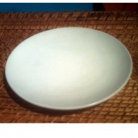 Assiette céramique blanc cassé D 19cm