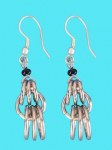 Boucles d'oreilles anneaux entrelacés