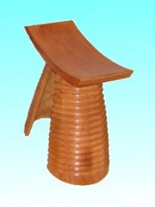 Tabouret siège ashanti naturel