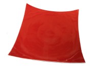 plateau carré céramique rouge 30cm