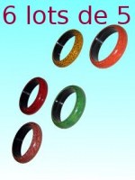 Lot de 30 bangles bois rond